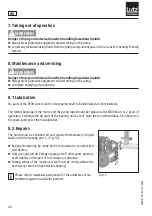 Preview for 20 page of Lutz B70H Translation Of The Original Instructions