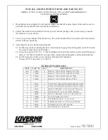 Preview for 1 page of Luverne Regal 7 477078 Installation Instructions Manual