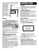 Preview for 3 page of Lux Products LuxPro PSP300 Series Installation And Operating Instructions Manual