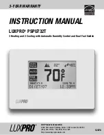 Preview for 1 page of Lux Products LUXPRO PSPU732T Instruction Manual