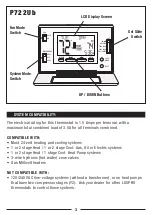 Preview for 3 page of Lux Products P722Ub Installation And Operating Instructions Manual