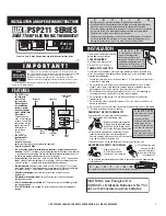 Lux Products PSP211 Series Installation And Operating Instructions preview