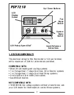 Preview for 2 page of Lux Products SMART TEMP PSP721U Installation And Operating Instructions Manual