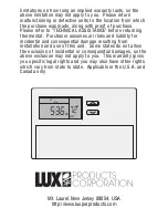 Preview for 32 page of Lux Products SMART TEMP PSP721U Installation And Operating Instructions Manual