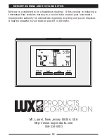 Preview for 31 page of Lux Products SMART TEMP TX1500Ua Installation And Operating Instructions Manual