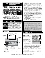 Lux Products SMART TEMP TX9000 SERIES Installation And Operating Instructions preview
