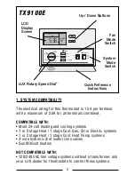 Preview for 2 page of Lux Products SMART TEMP TX9100E Installation And Operating Instructions Manual