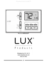 Предварительный просмотр 27 страницы Lux Products TX100E Installation And Operating Instructions Manual