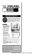 Preview for 1 page of Lux Products TX500b Series Installation And Operating Instructions