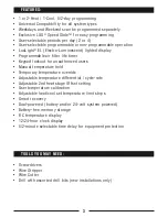 Preview for 3 page of Lux Products TX500U Installation And Operating Instructions Manual