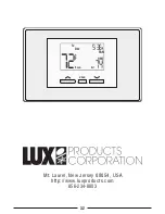 Preview for 32 page of Lux Products TX500U Installation And Operating Instructions Manual