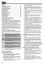 Предварительный просмотр 40 страницы Lux Tools 101907 Original Instructions Manual