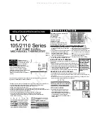 Предварительный просмотр 1 страницы LUX 105/2110 Series Installation And Operating Instructions