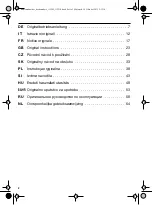 Предварительный просмотр 2 страницы LUX 115209 Original Instructions Manual