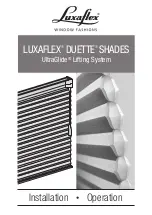 LuxaFlex Duette UltraGlide Installation & Operation Manual preview