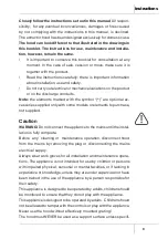 Preview for 8 page of Luxair CH120CELUX/SS Installation, Maintenance And Usage