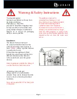 Preview for 6 page of Luxair CVD Series Operating & Installation Instructions Manual