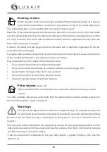 Предварительный просмотр 10 страницы Luxair LA-100-MODA Hood Installation, Maintenence And Usage