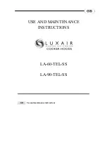 Предварительный просмотр 1 страницы Luxair LA-60-TEL-SS Use And Maintenance Instructions