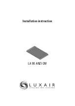 Предварительный просмотр 1 страницы Luxair LA 90 ANZI CM Installation Instruction