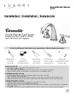 Luxart Carmella C341 Installation Manual предпросмотр