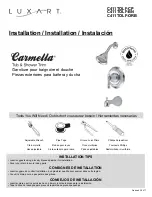 Luxart Carmella C411TOLF-CP Installation Manual предпросмотр