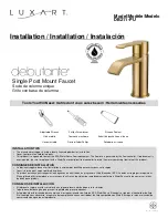 Luxart Debutante DB211-PU Installation Manual предпросмотр