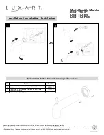 Предварительный просмотр 2 страницы Luxart debutante DB411T0-CP Installation Manual