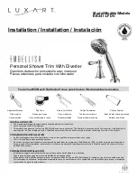 Luxart Embellish EB341-LFDV Installation Manual предпросмотр