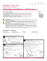 Preview for 1 page of Luxart LX720W Installation Instructions Care And Maintenance