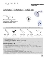 Luxart Poydras PO511TOV Installation Manual предпросмотр