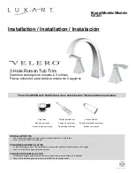 Предварительный просмотр 1 страницы Luxart Velero VE341 Installation Manual