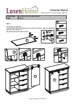 Preview for 13 page of Luxen Home Rustic Sliding One Door Wood Cabinet WHIF962 Instruction Manual