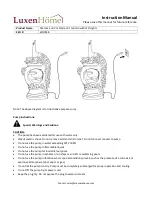 Предварительный просмотр 3 страницы Luxen Home WHF548 Instruction Manual