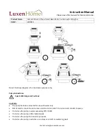 Предварительный просмотр 2 страницы Luxen Home WHF825 Instruction Manual