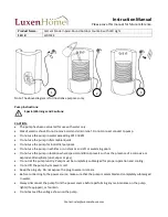 Preview for 2 page of Luxen Home WHF928 Instruction Manual