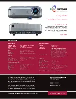 Предварительный просмотр 2 страницы Luxeon HD600 Brochure & Specs