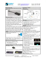 Предварительный просмотр 2 страницы Luxi Electronics AHD-211 User Manual