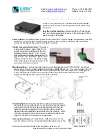 Preview for 1 page of Luxi Electronics SHD-310SM Quick Start Manual