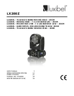 Preview for 1 page of Luxibel LX200Z User Manual