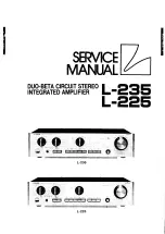 Luxman L-225 Service Manual preview