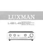 Luxman L-410 Owner'S Manual preview