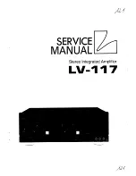 Luxman LV-117 Service Manual preview