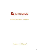 Preview for 1 page of Luxman M-800A Owner'S Manual