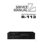 Предварительный просмотр 1 страницы Luxman R-113 Service Manual