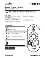 Luxna Lighting LXFRD10/RC Operation Instructions preview