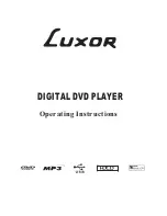 Luxor DIGITAL DVD PLAYER Operating Instructions Manual preview