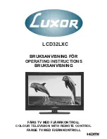 Luxor LCD32LXC Operating Instructions Manual предпросмотр