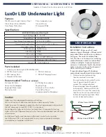 Предварительный просмотр 1 страницы Luxor LED-RUWL60 Series User Manual