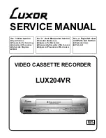 Luxor LUX204VR Service Manual предпросмотр